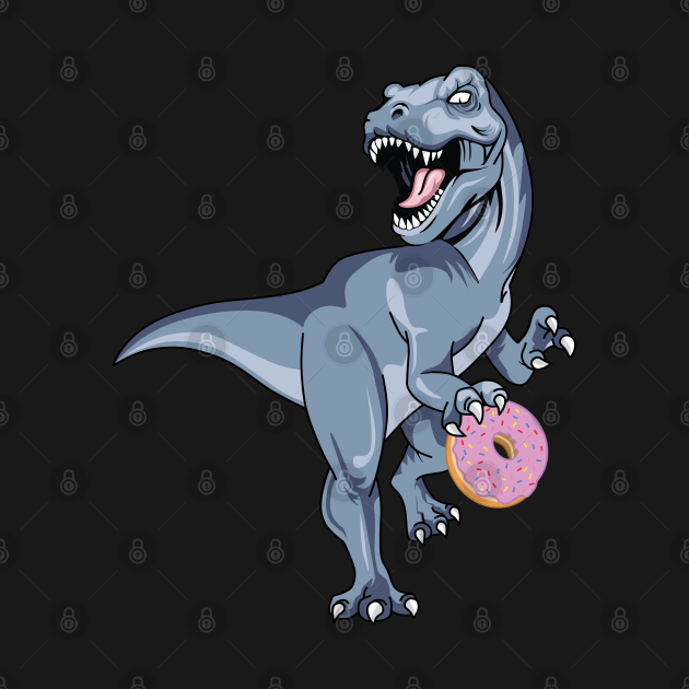 Discover Dinosaur Donut Dino Doughnut Kids Trex Velociraptor Sweets T-Rex - Kids - T-Shirt