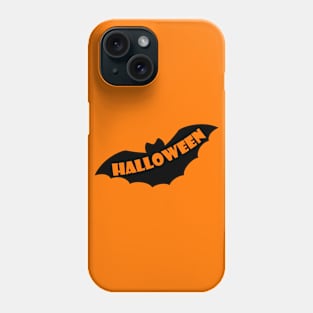 Halloween black bat silhouette Phone Case