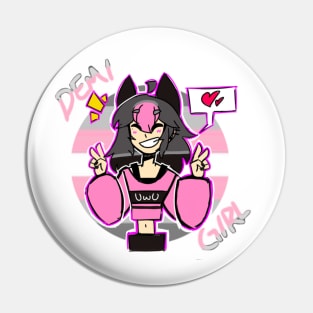 Kel Demi-Girl Pride Peace Sign Pin