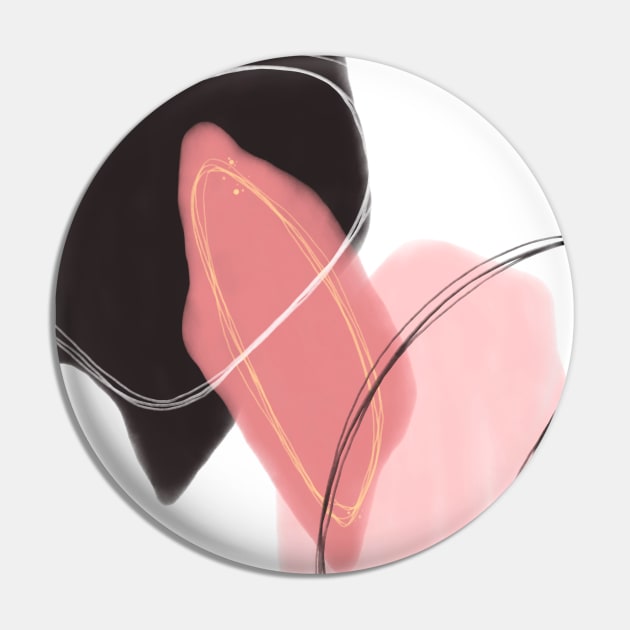 Abstract Pink Blush Watercolor Pin by Trippycollage