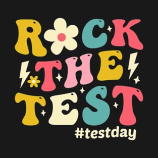 rock the test testing day retro motivational teacher student T-Shirt