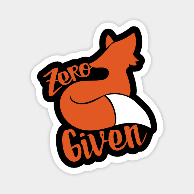 Zero FOX given Magnet by bubbsnugg