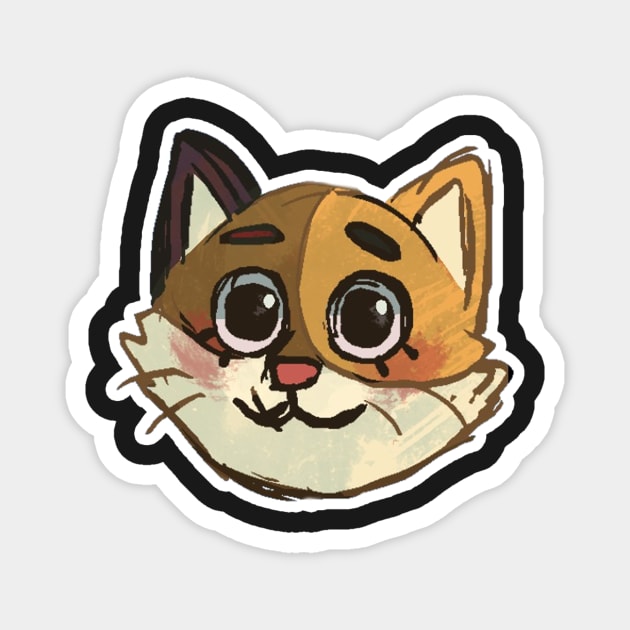happy cat sticker (collection 1/8) Magnet by gristiannn
