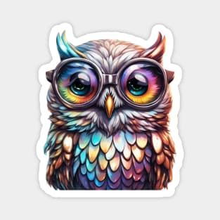 Magical Holographic Owls: Goggles Magnet