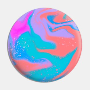 Neon swirls Pin