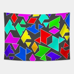 Colorful Geometric Pattern Tapestry