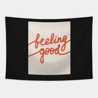 Feeling good, Quote, Line art Tapestry