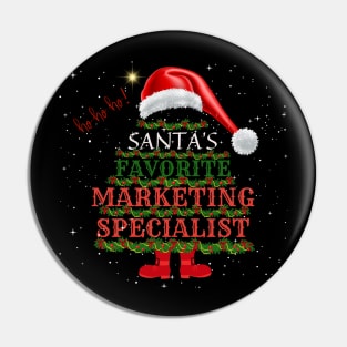 Santa's Favorite Marketing Specialist Christmas Gift Pin