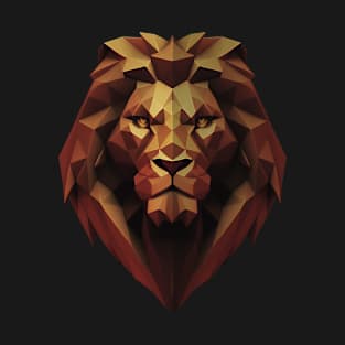 Geometric Lion Head T-Shirt