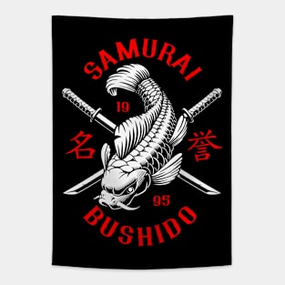 Samurai Japanese Fish Koi Japan Tapestry