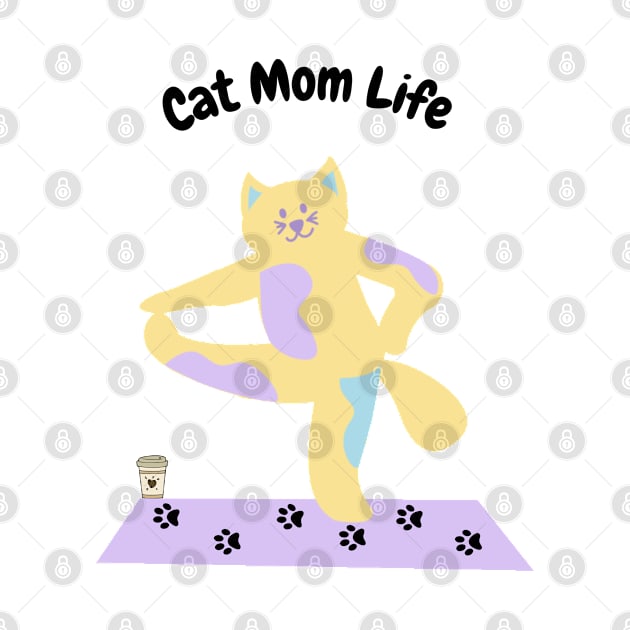 Cat Mom Life Coffee Yoga Lover Mom Gift by Mission Bear