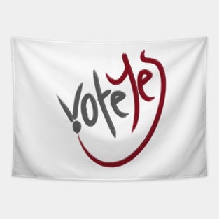 Vote Yes themed hand drawing graphic design Tapestry