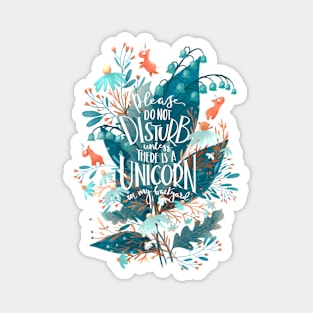 Unicorns in my backyard Magnet