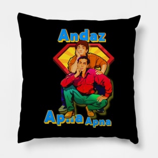 Andaz Apna Apna pop art l Bollywood movie l Desi l Indian movie pop art Pillow