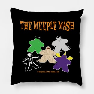 Meeple Mash, black Pillow