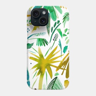 Pocket - Brushstrokes Tropical Palms Green Phone Case