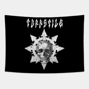 Turnstile skull Tapestry