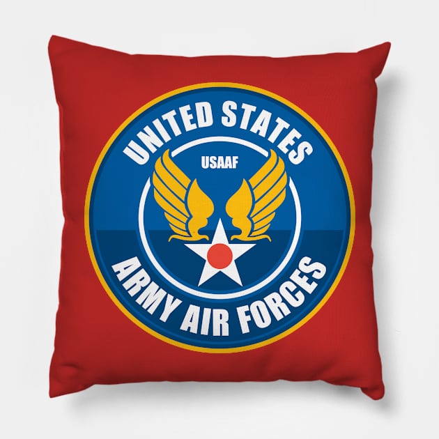 United States Army Air Forces Patch Pillow by Tailgunnerstudios