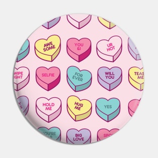 Valentines Day Candy Hearts Pin