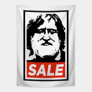 Gabe Newell Steam Sale Buy Poster Design Obey Tapestry