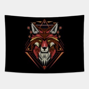 fox animal face illustration Tapestry