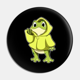 Frog with Raincoat Pin