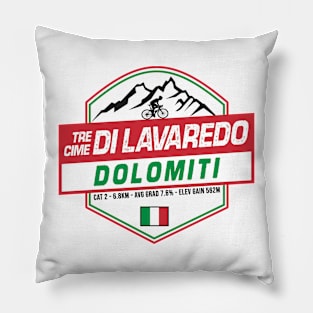 Tre Cime De Lavaredo Cycling Italy Pillow