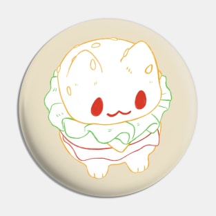 Burger kitty Pin