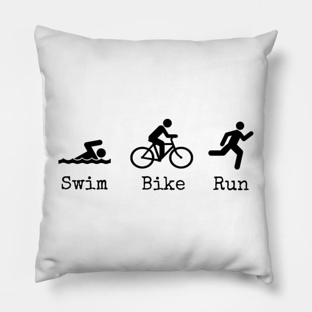 Triathlon Pillow by wanungara