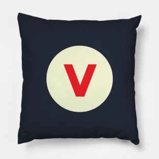 Vintage V Monogram Pillow