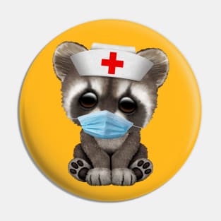 Cute Baby Raccoon Nurse Pin