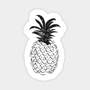 beautiful pineapple pattern in black and white combination Magnet