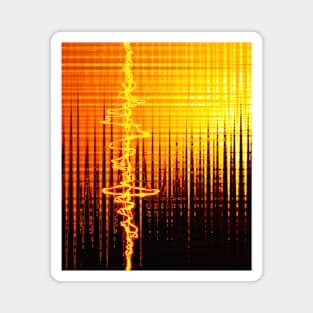 Sound Wave Orange Magnet