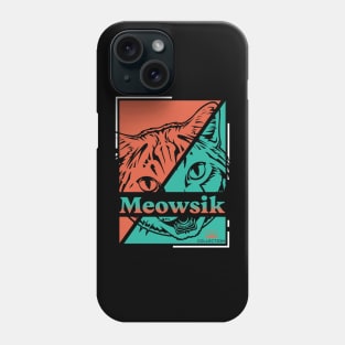 Retro Meowsik-Cat and Music lovers- Phone Case