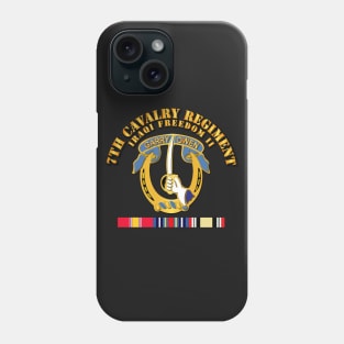 7th Cavalry Regt  - IF - II w Svc Ribbons Phone Case