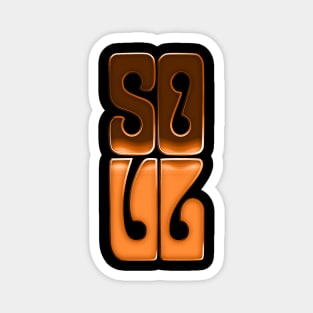 SOUL //// Retro Soul 70s Music Fan Design Magnet