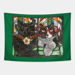 The kitty couch queens Tapestry