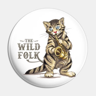 The Wild Folk - Wild Cat on Sax Pin