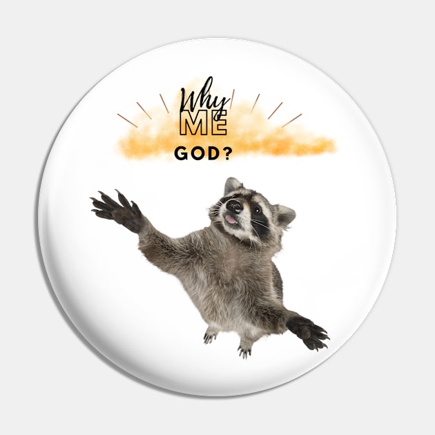 WHY ME GOD RACCOON Pin by EmoteYourself