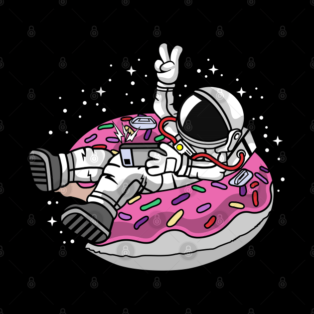 Astronaut on Ring Donut by Print2Press