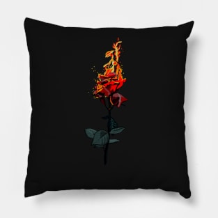 The flaming rose Pillow