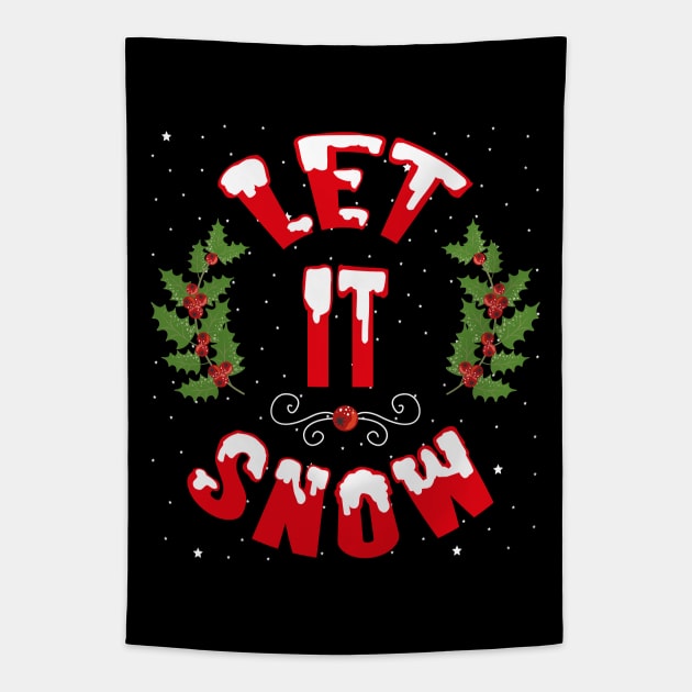 Let It Snow Tapestry by MZeeDesigns