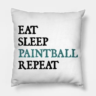 Eat Sleep Paintball Repeat Pillow