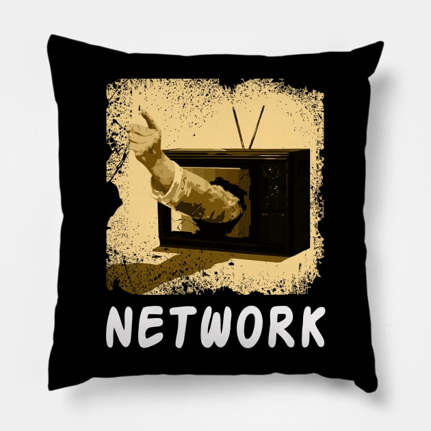 Prophetic NETWORKs Threads Tees Inspired by Howard Beale, Wear the Words of Media Revolution Pillow by JaylahKrueger