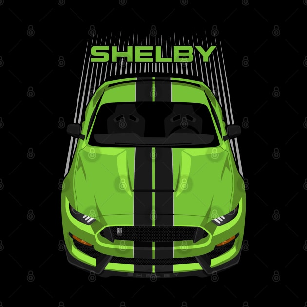 Ford Mustang Shelby GT350 2015 - 2020 - Grabber Lime - Black Stripes by V8social