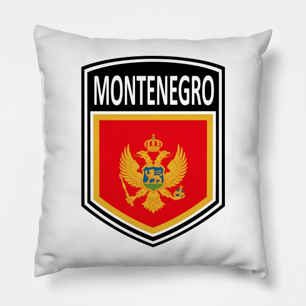 Flag Shield - Montenegro Pillow by Taylor'd Designs