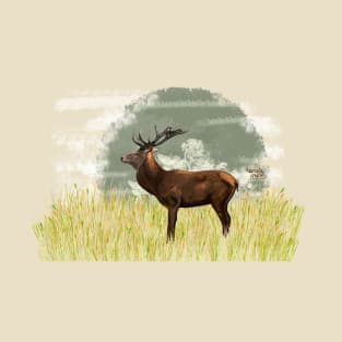 Deer in grassland T-Shirt