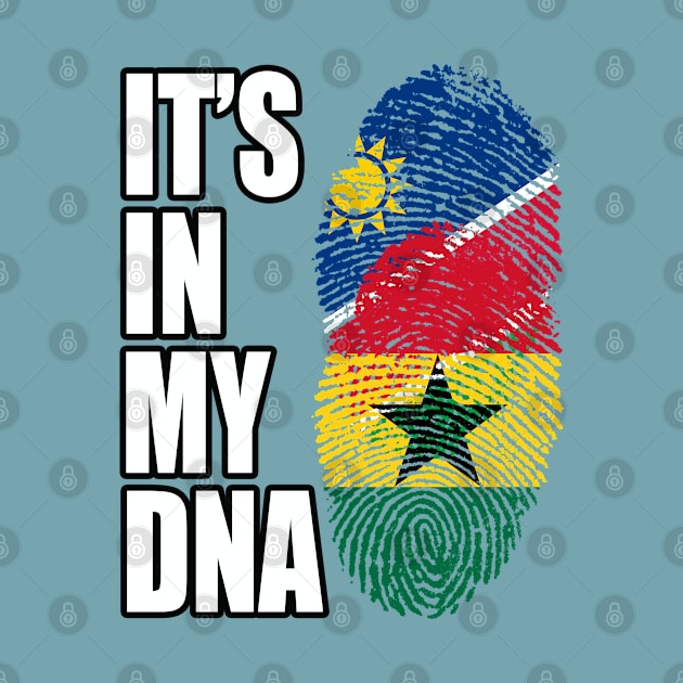 Ghanaian And Namibian Mix DNA Flag Heritage by Just Rep It!!