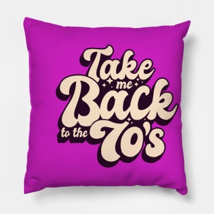 70S RETRO  vintage QUOTE LETTERING text base Pillow