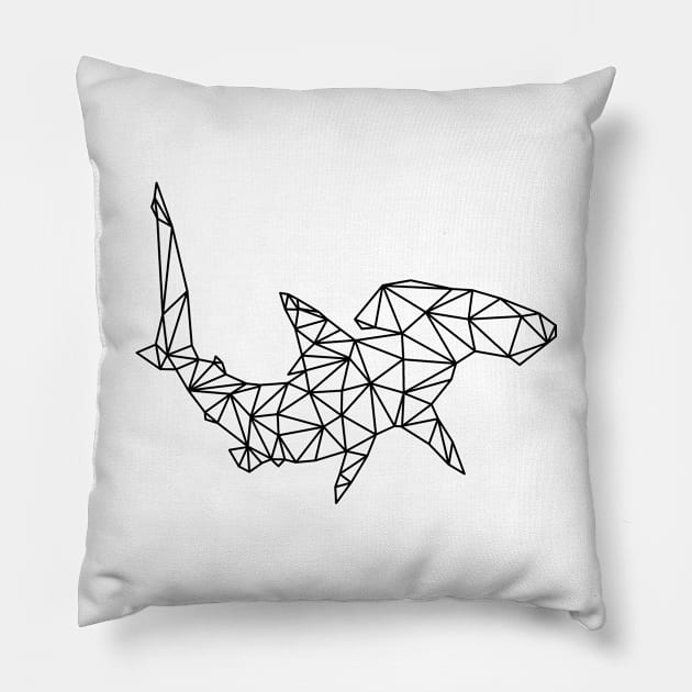 Hammerhead Geometric 2 Pillow by SpareFilm